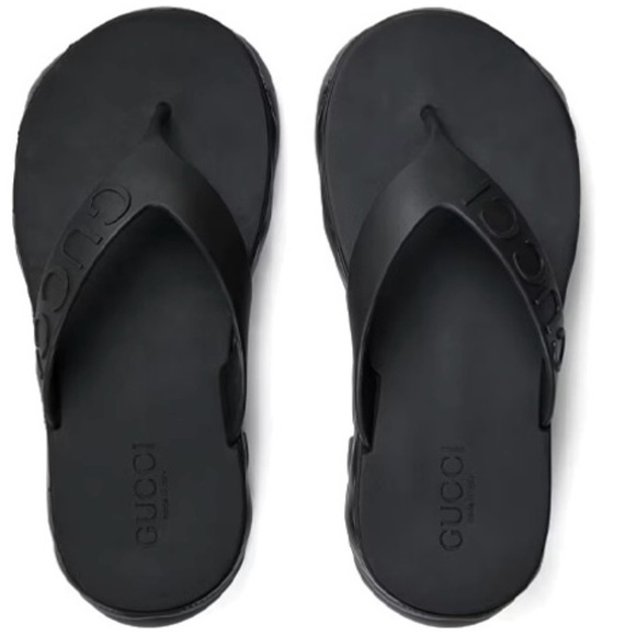 Gucci Thong Platform Sandals Black size 37